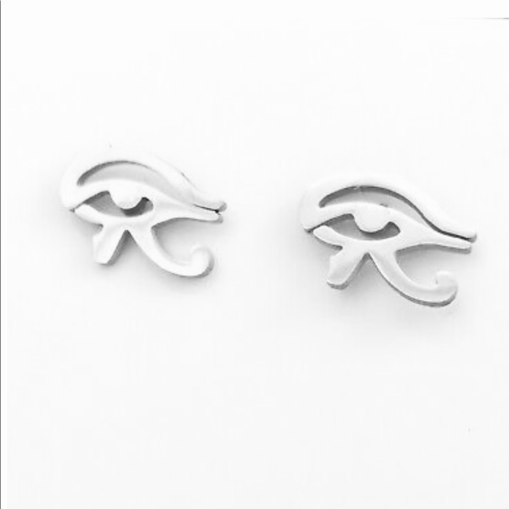💖 Hypoallergenic Stainless Steel Eye of Horus Earrings NEW